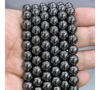 Perles en pierre naturelle œil de tigre, agate, quartz, lave, rondes, pour la fabrication de bijoux, 38 cm, fil de 10 mm, hématite noire, environ 36 pièces.