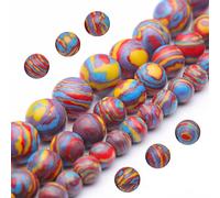 Perles en pierre précieuse naturelle pour la fabrication de bijoux, malachite rouge polie, ronde, lisse, authentique pour bracelet et collier, 38,1 cm