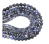 Perles en pierre semi-précieuse pour la fabrication de bijoux, vendues par sachet de 5 brins à l'intérieur, Dumortiérite 8 mm Eu9-k9609
