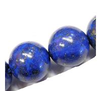 Perles en pierre semi-précieuse pour la fabrication de bijoux, vendues par sachet de 5 brins à l'intérieur, lapis traité 10 mm Eu9-k9566