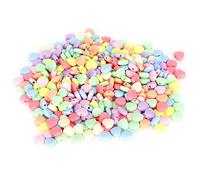 Perles en plastique en forme de cœur, 500 pièces, fournitures de fabrication de bijoux pour enfants, artisanat multicolore, perles en vrac mélangées pour vêtements, accessoires,