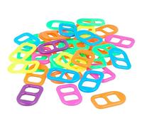 Perles en plastique en forme de languettes de canette multicolore opaque 200u. aprox.