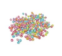 Perles en plastique rondes spirales multicolores Opaque 8 mm. 500u. Diamètre : 1,5 mm