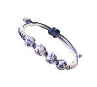 Perles en porcelaine artisanales avec motifs et longue durée d'utilisation - Portable pour les amateurs de mode