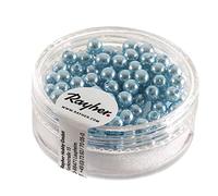 Perles en verre cirées, Ø 4 mm, 100 pc. Bleu clair