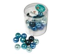 Perles en verre - Rayher - Renaissance Plus - Bleu turquoise - 10mm - Gros trou 2mm