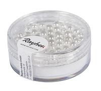 Perles en verre Renaissance nacré Blanc neige 4 mm