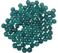 Perles en verre - type 'facettes' - 140 pièces - 4 mm - Turquoise