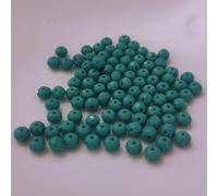 Perles en verre - type "facettes" - 140 pièces - 4 mm - Turquoise mat