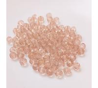 Perles en verre - type 'facettes' - 60 pièces - 10 mm - Crème
