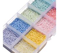 Perles et assortiments Kit de fabrication bijoux avec perles rocaille colorées 2/3 mm, 10 à 24 couleurs, for bracelets et colliers filles(15grids-2mm 01)