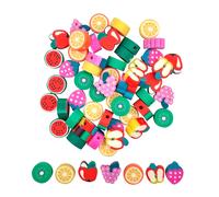 Perles Fantaisie En Pâte Polymère Fruits 1 X 0,4 Cm 60 Pièces