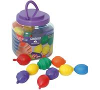 Perles géantes sensorielles - MINILAND - 27361 - 24 pièces - 6 couleurs assorties - À partir de 3 ans