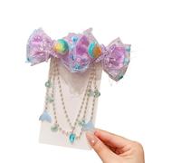 Perles Glands Pince à Cheveux Front Bijoux Coquillage Pendentif Boucles d'oreilles pour Petits Danseurs Événement Tissu Doux Design Glands Épingle à Cheveux pour Femmes