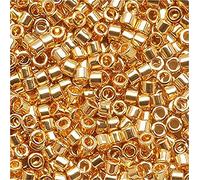 Perles graines Miyuki Delica 11/0 plaqué or 22k Db031
