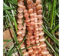 Perles œil-de-chat roses en opale, 4/6/8/10/12 mm, en pierre naturelle et verre, pour la création de bijoux, bracelets et accessoires DIY. Lot de 61 perles orange de 6 mm (15 pouces).