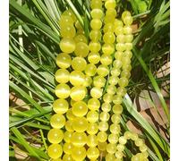 Perles œil-de-chat roses en opale, 4/6/8/10/12 mm, en pierre naturelle et verre, pour la création de bijoux, bracelets et accessoires DIY. Lot de 61 perles jaunes de 6 mm (15 pouces).