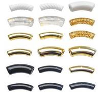 Perles - Incurvés - Couleurs assorties - Plusieurs tailles - Bijoux - 18 pièces