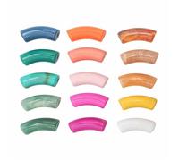 Perles - Incurvés - Couleurs assorties - Plusieurs tailles - Bijoux - 18 pièces