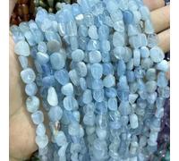 Perles irrégulières en pierre de 5 à 10 mm, morganite, jade, agate, citrine, amazonite, quartz, pour la fabrication de bijoux, bracelet à tige, bricolage, aigue-marine, 8 à 10 mm