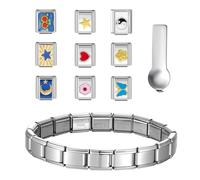 Perles italiennes uniques en acier inoxydable pour créer des breloques interchangeables, フリーサイズ