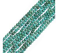 Perles lâches de turquoise de pierre gemme ronde de 4mm pour la fabrication de bijoux Strand 15"