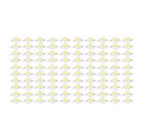 Perles LED SMD haute puissance de 3 W, lot de 100 puces LED blanc chaud et blanc pour luminaires DIY, base en alliage d’aluminium avec une durée de vie de 50 000 heures et un flux (Blanc véritable