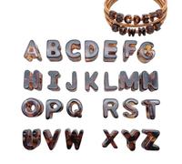 Perles Lettres 26 Pièces pour Fabriquer des Colliers de Perles | Accessoires de Fabrication de pour Amateurs Débutants Adolescents Adultes Atelier Studio Projet Scolaire Vacances