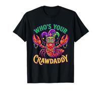 Perles Mardi Gras Who's Your Crawdaddy Crawdaddy Jester T-Shirt
