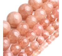 Perles minérales rondes en pierre naturelle œil de tigre amazonite pour la fabrication de bijoux DIY 15'' Sunstone Jade 8 mm environ 46 pièces