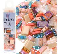 Perles Miyuki Tila 2 trous M lange de formes Island Hopper Tube de 7,2 grammes
