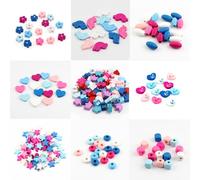 Perles Multicolores En Bois, Différents Styles, Pour La Fabrication De Bijoux, Artisanat, Bricolage Pour Bébés, Attache-Sucette Pour Enfants