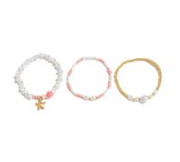 Perles multicouches faites à la main avec des étoiles de mer et des coquillages pour empiler des chaînes à main multicouches sur le thème des voyages Accessoires de perles multicouches, taille unique