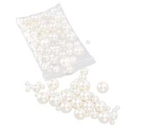 Perles Nacrées en Plastique, Accessoires de Loisirs Créatifs, 3 Tailles Différentes, 150 Pièces Satiné - Résistantes et Brillantes, Parfaites pour Bijoux DIY et Décoration