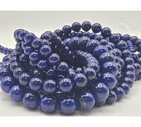 Perles naturelles en lapis-lazuli bleu roi de qualité supérieure d'Afghanistan, non traitées d'aucune façon. Sans teinture ni traitement thermique. Pierre précieuse naturelle de qualité AAA+