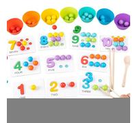 Perles Numériques d'apprentissage en Silicone - Jeu Éducatif pour Apprendre Les Chiffres,Jeu Éducatif De Reconnaissance des Nombres pour pour Anniversaire Et Thanksgiving