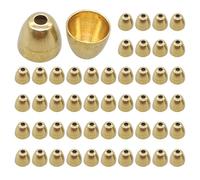 Perles nymphes tchèques - Lot de 50 Perles pour Attacher Les Mouches Mixtes, Perles en Laiton trempé de 6 mm avec de 3,5 mm, Ours de pêche anodisé pour Les engins nymphatiques, pour Bricolage