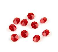 Perles octogonales en cristal, 14mm, 2 trous/1 trou, perles en vrac, pièces de lustre, 50 pièces/100 pièces(Red,2 Holes-100pcs)