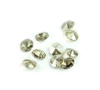 Perles octogonales en cristal, 14mm, 2 trous/1 trou, perles en vrac, pièces de lustre, 50 pièces/100 pièces(Cognac,2 Holes-100pcs)