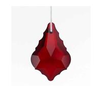 Perles octogonales en cristal multicolores, 10 pièces/lot, avec feuille d'érable, décoration suspendue for fête de mariage(Red)