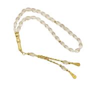 Perles Ovales Élégantes Musulmans Rosaire Tasbih Avec Des Pavillons En Or Luxueux Idéaux Pour Les Cérémonies Religieuses Culte Utiliser La Méditation Spirituelle