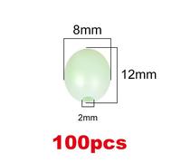 Perles Ovales En Plastique Souple Pour La P?Che,Lot De 100 Pi?Ces,Brillant,?Vier,Triple Crochet,Plates-Formes,Vert,Rouge,Leurre - Type 8x12mm 100pcs-Red Soft