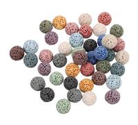 Perles Pierre de Lave Diffuseur Parfum 42 Pièces pour Maison Bureau | Galet Diffuseur Huile Essentielle, Roche Volcanique, Trou Central 8mm, Fragrance Solide et Rafraîchissante