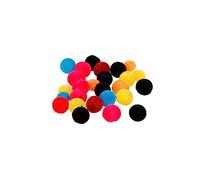 Perles plastique velours coloris assorties mix diam. 6 et 8mmm. trou 1,5mm. 850 unités aprox. En bocal