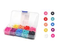 Perles plates Heishi 10 Couleurs vives 1 500 pièce