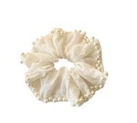 Perles Polka gros intestin anneau femme élégante cravate queue de cheval cheveux chaîne coiffure fleur(Color1)