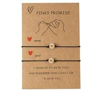 Perles porte-bonheur brillantes d'amour-amitié, couple, crochet de traction, bracelet de carte réglable, corail rouge, taille unique, Acrylique, Pas de gemme