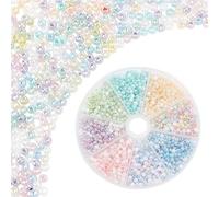 Perles Pour Bracelet 960 perles de rocaille 4 mm, 8 couleurs, 6/0, taille en verre, mini d'espacement, artisanales for kit fabrication boucles d'oreilles et bracelets