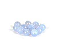 Perles pour Bracelet Lot de 20 Calcédoine Pierre Naturelle Lithotherapie 8 mm - Dialogue | Paix | Optimisme - Idée Cadeau Bijoux DIY (Pierres Précieuses Bleu pâle)