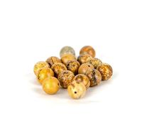 Perles pour Bracelet Lot de 20 Jaspe Paysage Pierre Naturelle Lithotherapie 8 mm - Stabilité émotionnelle | Apaisement | Confiance - Idée Cadeau Bijoux DIY (Pierres Précieuses Marron, Beige)